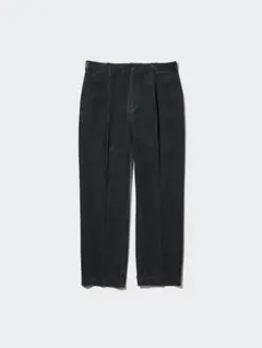 UNIQLO タックワイドパンツ/コーデュロイ DARK GRAY S