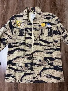 リアルマッコイズ　タイガーカモ　シャツ　Lサイズ ミリタリーシャツ　ベトジャンのサムネイル