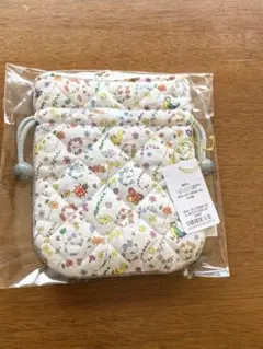 FEILER ハイジ・フェイラー・ガーデン 花柄巾着ポーチ ライトグレー