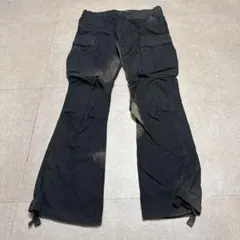 Paul smith jeans カーゴパンツ　黒　コットン　リネン　Mのサムネイル