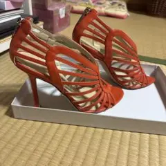 JIMMY CHOO ストラップパンプス オレンジ 36のサムネイル