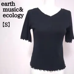earth music&ecology 裾フリル カットソー S 黒 4418のサムネイル