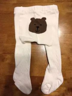 美品★BabyGAPベビータイツ　くま　オフホワイト