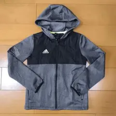 【ADIDAS】キッズフルジップ裏起毛パーカー　140cm