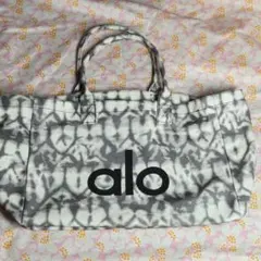 ALO Yoga タイダイ柄 トートバッグ alo グレー/ホワイト