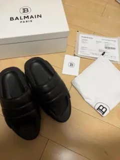 新品BALMAIN B-IT サンダル ブラック 38/39 - メルカリ