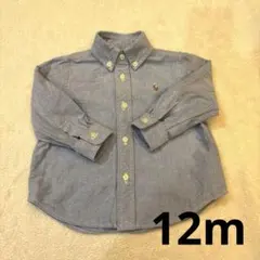 ラルフローレン　長袖ポロシャツ　ブルー　12m