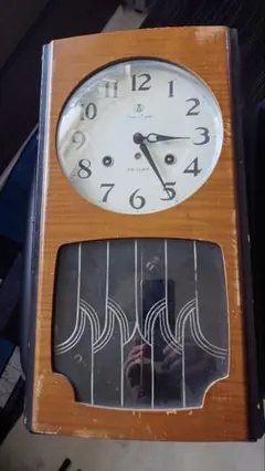 木製アナログ掛時計 ジャンク品