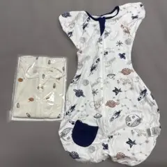 【新品未使用】おやつ柄・宇宙柄 スワドルセット S•Lサイズ