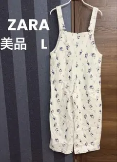 美品　ZARA ザラ　サロペット　花柄　デニム