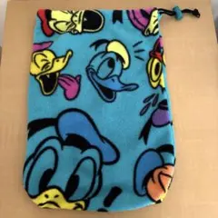 袋のみ　ディズニー ポータブルクッション　ドナルド　フリース