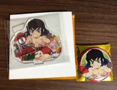 鬼滅の刃　コラボカフェ　クリスマス　伊之助　アクリルスタンド　缶バッジ　セット