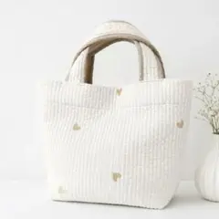ハート刺繍のヌビバック♡