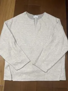 【forksy.】カットメルトン キーネック プルオーバー　サイズF