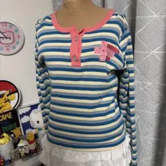 BETTY'S BLUE 長袖Tシャツ ストライプ　古着　ヴィンテージ　Aのサムネイル