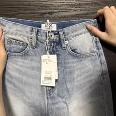 GYDA H/W KNEEダメージワイドデニムPT XS