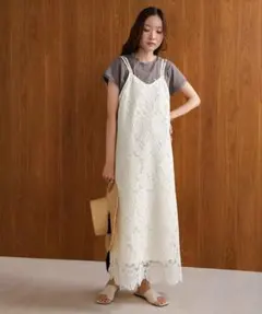 Bab レースバックリボンキャミワンピース