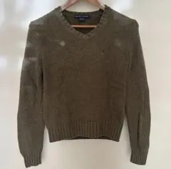 Ralph Lauren オリーブグリーン Vネック セーター Mサイズ