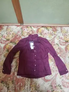 未使用タグ付 アクシーズファム 長袖ブラウス ワインレッド Lサイズ axes