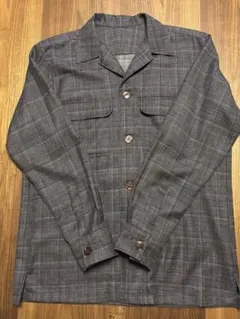 リングヂャケットのグレー系チェックのシャツジャケット