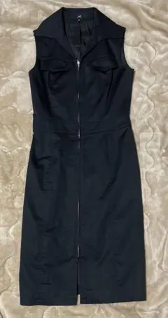 J&R ノースリーブ ロング ワンピース M 黒 ブラック