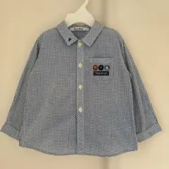 ファミリアfamiliar ファミちゃんのチェック柄長袖シャツ　90