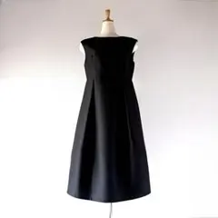 極美品　トゥモローランドコレクション　毛絹　ワンピース　黒　フォーマル