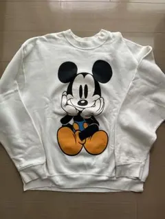 90s 青パンミッキー　スウェット　XL made in USA