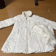 anyFAM アイボリー 中綿コート フリル付き　一度使用　綺麗です