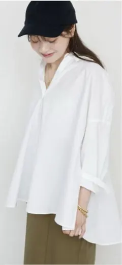 SLOBE IENA オーバーサイズシャツ ホワイトのサムネイル