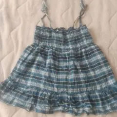 ItoSen チェック柄 ノースリーブワンピース 130