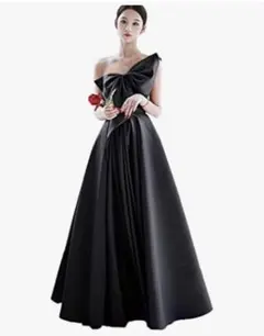 【値下げ】レディースロングドレス ブラック【XS】