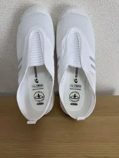 MOONSTAR ホワイトメッシュスリッポンシューズ