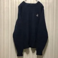 90s 上質 ビンテージ ラルフローレン ポロベアー ウールニット ネイビー