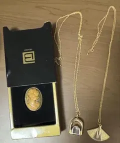 メナード　ヴィンテージ　非売品ゴールド パフュームペンダント 練り香水プローチ