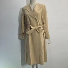 新品ナチュラルビューティーベーシック　ノーカラートレンチコート　スプリングコート