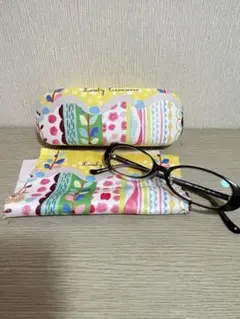 JINS 度なし 伊達メガネ オーバル ケース付き