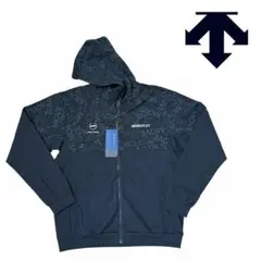 【新品・タグ付き】DESCENTE　バックロゴ フルジップフーディ　ブラック