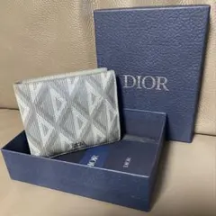 【美品】Christian Dior ◆CD グレーダイヤモンド ◆二つ折り財布のサムネイル