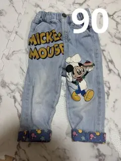 リトシー　デニムパンツ　90 ミッキー