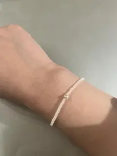 ホワイトビーズ パール ブレスレット