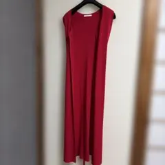 【新品未使用】ayane ロングベスト レッド 38 サマーニットのサムネイル
