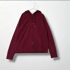 9【uniqlo】スウェットフルジップパーカ 無地 ポケットあり カジュアル M