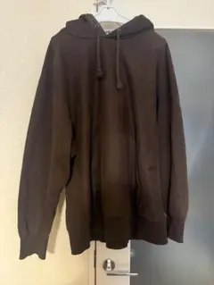 ダークブラウン フード付きパーカー 大きめ