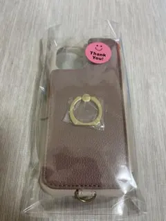 iPhone13用ケース ピンク リング付き