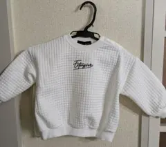 ホワイトキルティングトレーナー