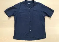 Polo by Ralph Lauren 半袖シャツ L ネイビー リネン