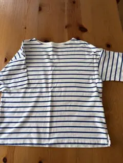 無印良品 ボーダーTシャツ 半袖 ホワイト×ブルー Sサイズ