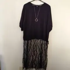 しまむら★VanillaStudioレース仕様ワンピース新品タグ付き4L