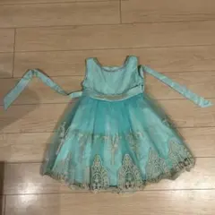 水色のレース装飾ドレス 140